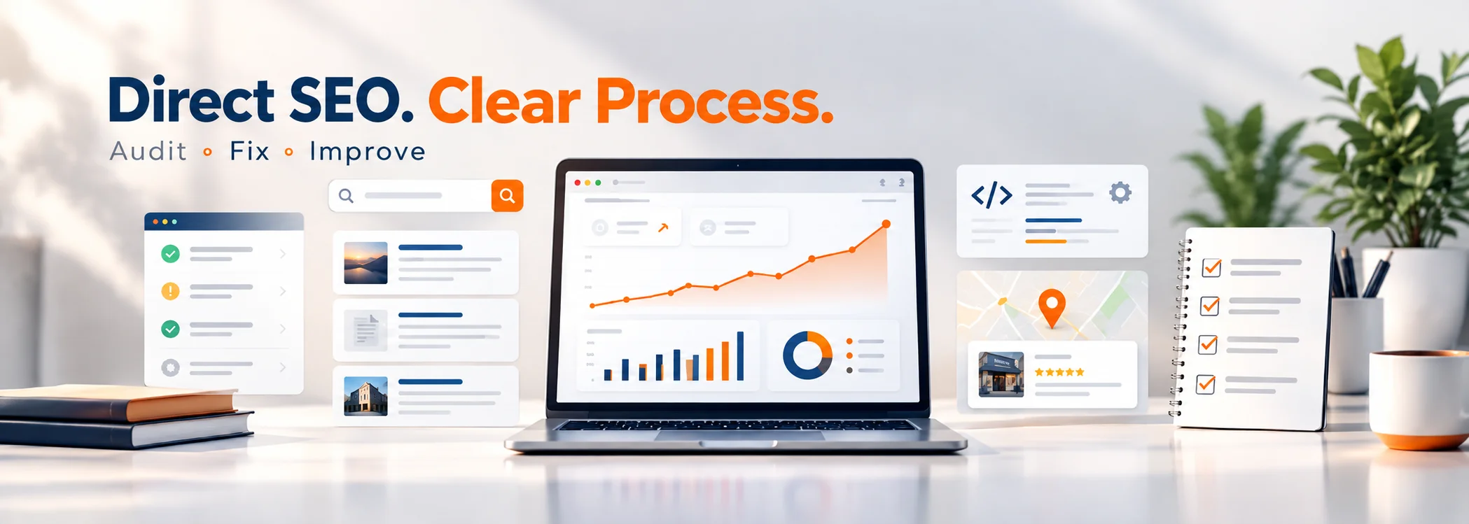 LOCORA Patna SEO process showing website analysis, optimisation and search performance improvement